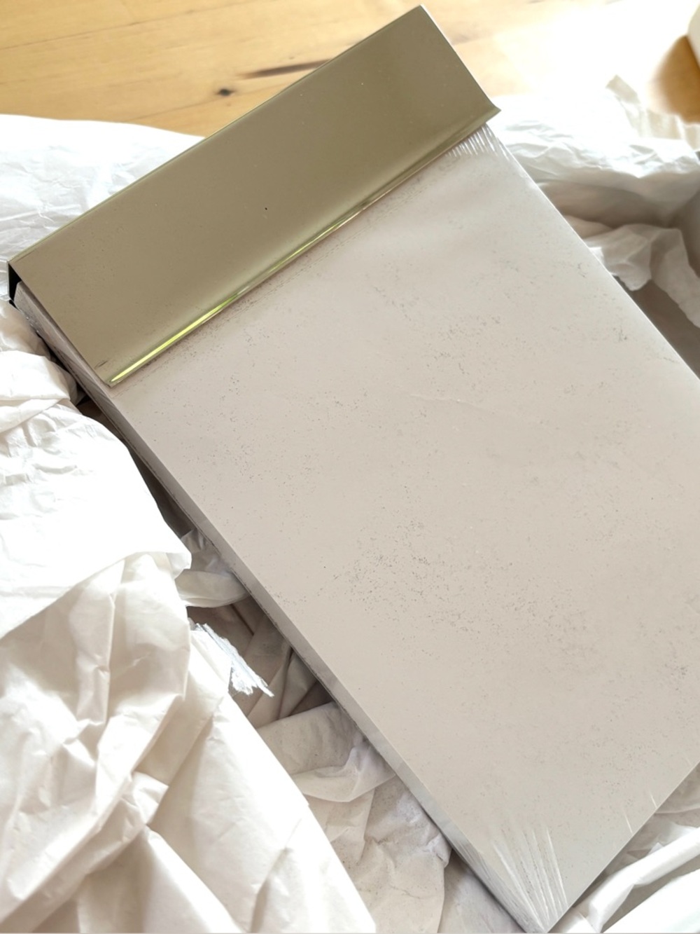 Gump’s silver desk pad